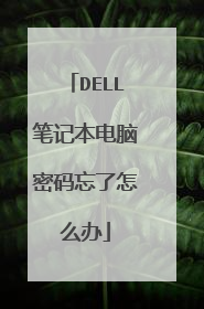 DELL笔记本电脑密码忘了怎么办