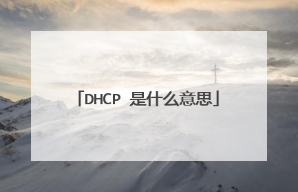 DHCP 是什么意思