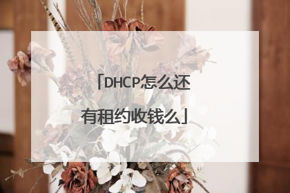 DHCP怎么还有租约收钱么