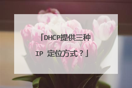 DHCP提供三种IP 定位方式?