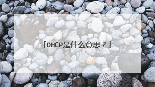 DHCP是什么意思?