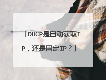 DHCP是自动获取IP，还是固定IP？