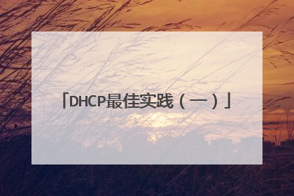 DHCP最佳实践（一）