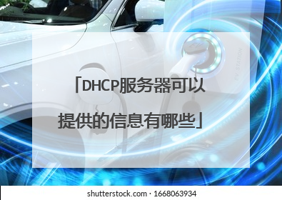 DHCP服务器可以提供的信息有哪些