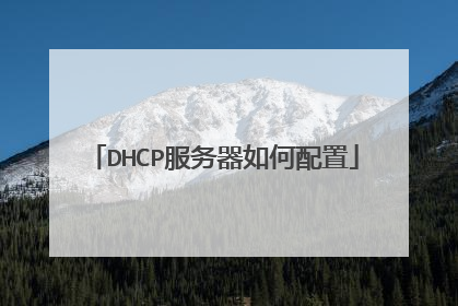 DHCP服务器如何配置