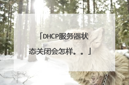DHCP服务器状态关闭会怎样。。