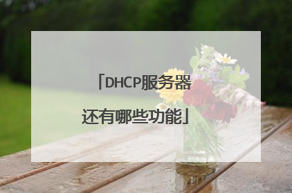 DHCP服务器还有哪些功能