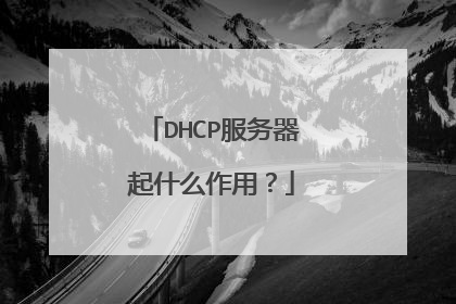 DHCP服务器起什么作用?