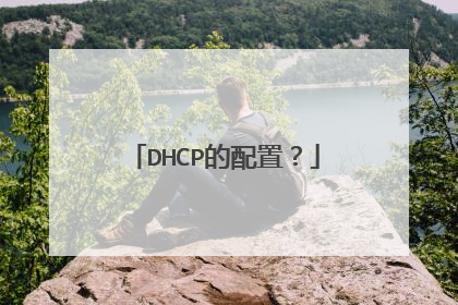 DHCP的配置？