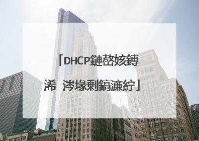 DHCP鏈嶅姟鏄�浠�涔堟剰鎬濓紵