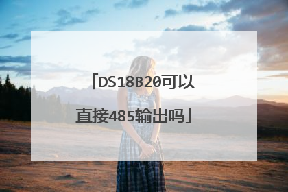 DS18B20可以直接485输出吗