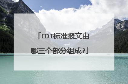 EDI标准报文由哪三个部分组成?
