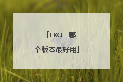 EXCEL哪个版本最好用