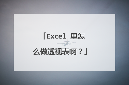 Excel 里怎么做透视表啊？