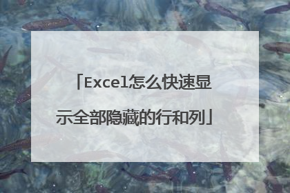 Excel怎么快速显示全部隐藏的行和列