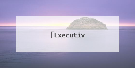 Executive是什么意思?