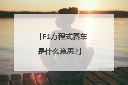 F1方程式赛车是什么意思?