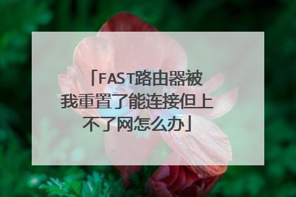 FAST路由器被我重置了能连接但上不了网怎么办