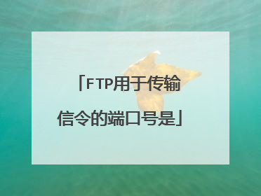 FTP用于传输信令的端口号是