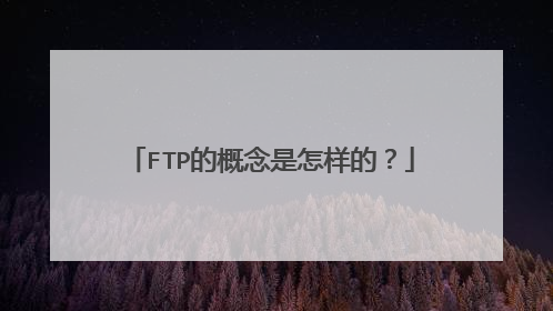 FTP的概念是怎样的?