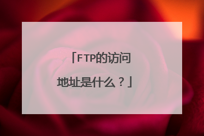 FTP的访问地址是什么？