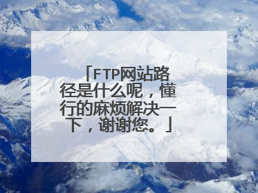 FTP网站路径是什么呢，懂行的麻烦解决一下，谢谢您。