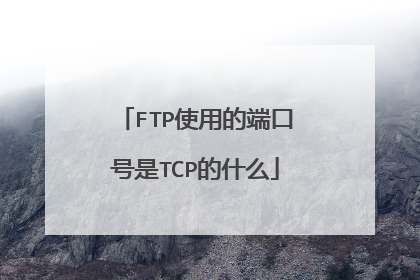 FTP使用的端口号是TCP的什么
