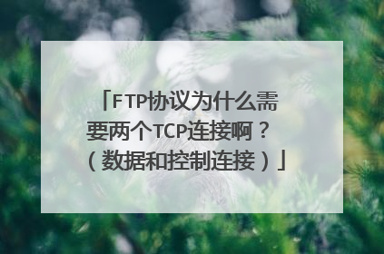 FTP协议为什么需要两个TCP连接啊？（数据和控制连接）