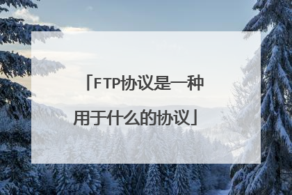 FTP协议是一种用于什么的协议