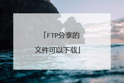 FTP分享的文件可以下载