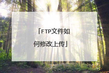 FTP文件如何修改上传