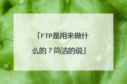 FTP是用来做什么的？简洁的说