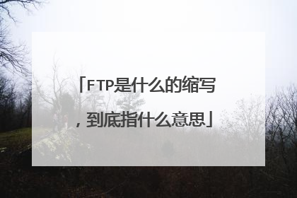 FTP是什么的缩写,到底指什么意思