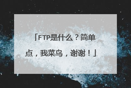 FTP是什么?简单点,我菜鸟,谢谢!