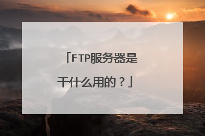 FTP服务器是干什么用的？