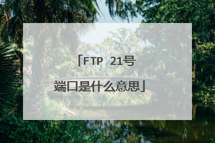 FTP 21号端口是什么意思