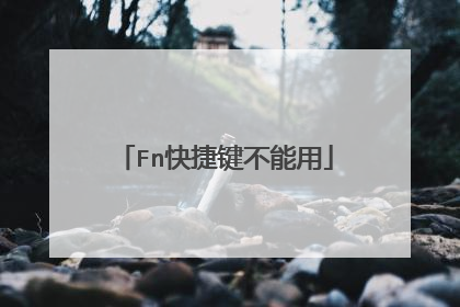 Fn快捷键不能用