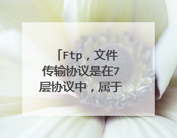 Ftp,文件传输协议是在7层协议中,属于哪一层?