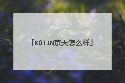 KOTIN京天怎么样