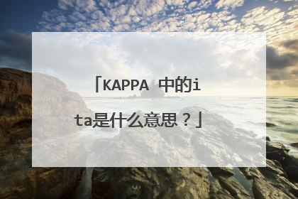 KAPPA 中的ita是什么意思？