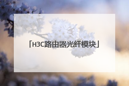 H3C路由器光纤模块