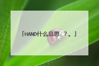 HAND什么意思 ？。