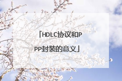 HDLC协议和PPP封装的意义