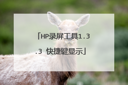 HP录屏工具1.3.3 快捷键显示