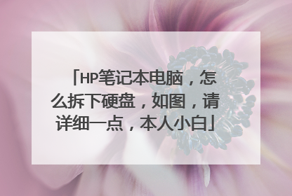 HP笔记本电脑,怎么拆下硬盘,如图,请详细一点,本人小白