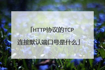 HTTP协议的TCP连接默认端口号是什么