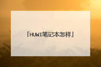HUWI笔记本怎样