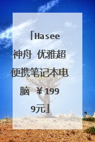 Hasee神舟 优雅超便携笔记本电脑 ¥1999元