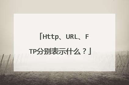 Http、URL、FTP分别表示什么？