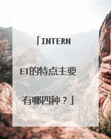 INTERNET的特点主要有哪四种？